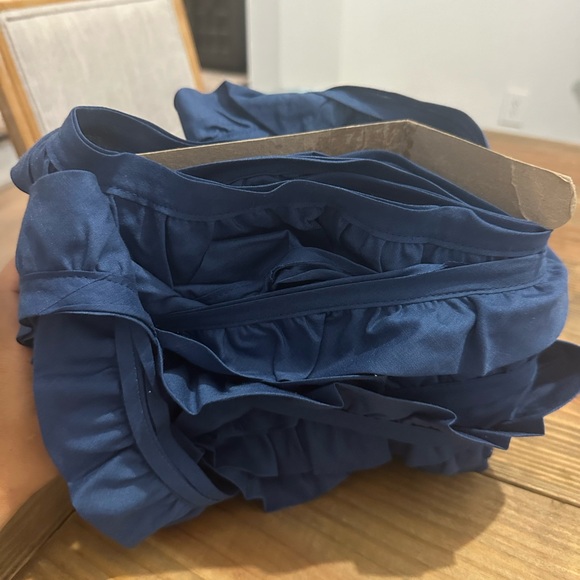 Lot Of 3 (20 Yards Each) White Eyelet Lace Edging Polka Dot Baby Blue, Navy Blue - Picture 6 of 9